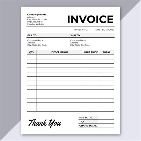 Free Invoice Form Download 的图像结果