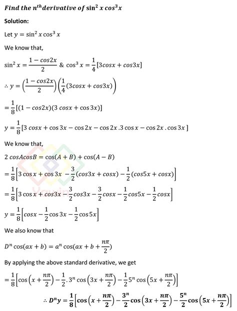 Find the nth derivative of sin^2 x cos^3 x – Yawin