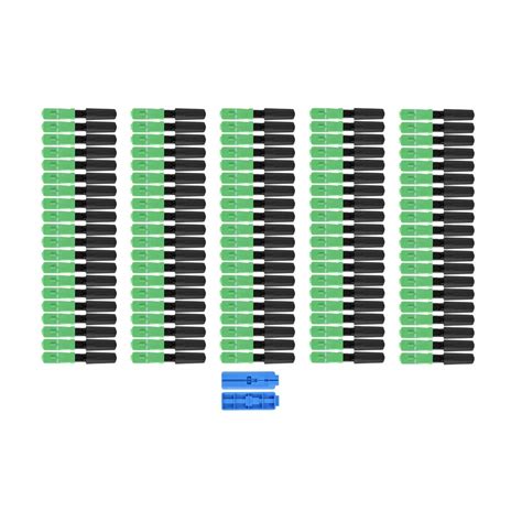 100PCS SC/APC Embedded Optic Fiber Quick Fast Connector Straight Plug ...