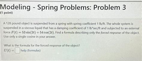 Image result for Statics Spring Problem