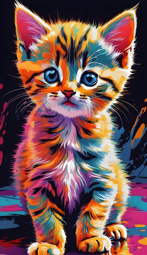 Kitten Cat Art Illustration Free Stock Photo - Public Domain Pictures