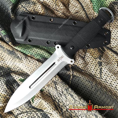 12" Tactical Combat Knife 8CR13MOV Steel Fixed Blade G10 Handle Kydex ...
