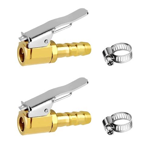 Joywayus Tire Inflator Valve 1/4" Open Flow Air Chuck with Lock ...