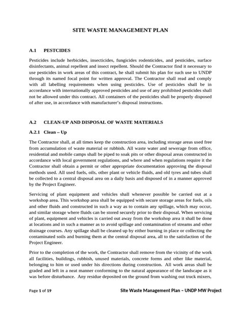 Image result for Waste Management Plan