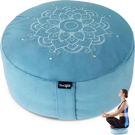Amazon.com : Yes4All Meditation Cushion & Floor Pillow Extra Foam Zafu ...