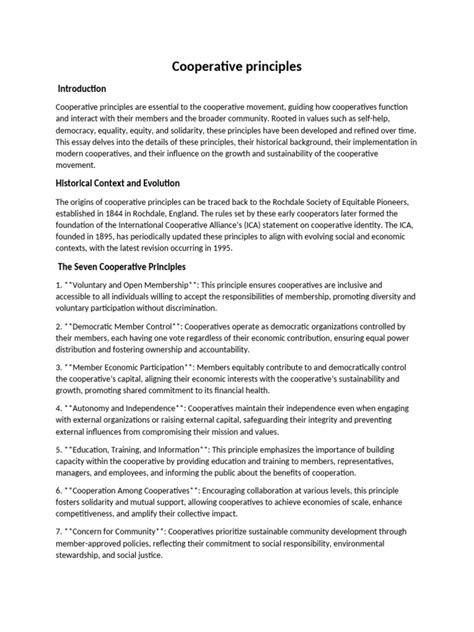 Co-operative Principles and Values 的图像结果