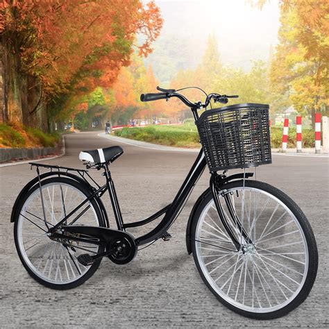LA TALUS 26 Inch Beach Cruiser Bicycle, Adult Urban Bike with Basket ...