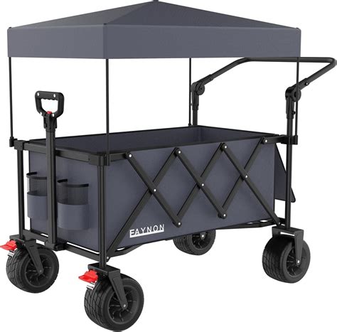 Amazon.com: EAYNON 150L Foldable Wagon with 300lbs Weight Capacity ...