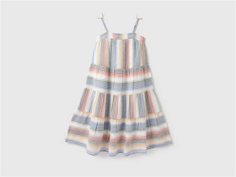 Girls Striped Shoulder Strap Dress – United Colors of Benetton Store