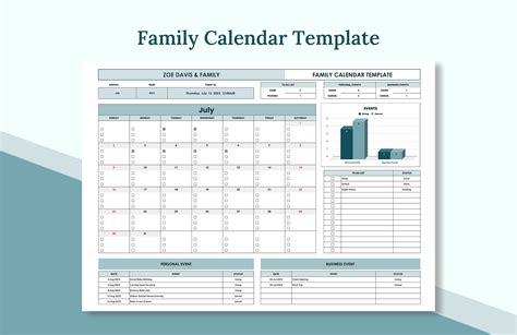A5 Calendar Template