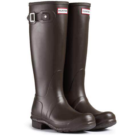 WOMENS HUNTER WELLINGTON BOOTS ORIGINAL TALL RAIN SNOW WELLIES LADIES ...