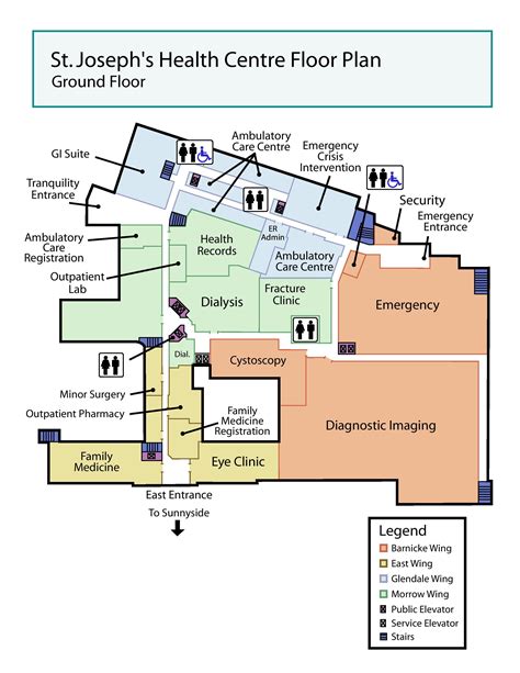 St. Joseph's Health Centre ground floor map - Map of St. Joseph's ...