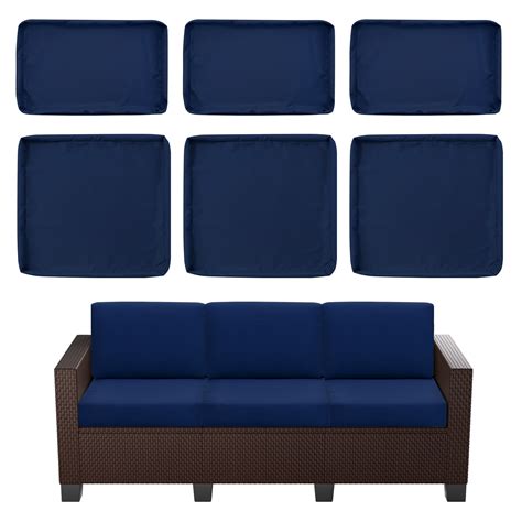 6 Pcs Outdoor Cushion Covers 23x25x4 Patio Cushions Covers Replacement ...