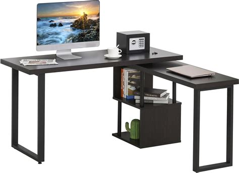 IULULU L Shaped Desk, 55 Inch Reversible Computer India | Ubuy