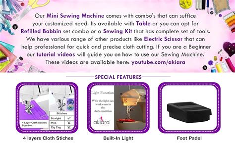 akiara - Makes life easy Mini Sewing Machine for Home Tailoring use ...