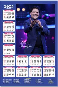 ESCAPER Udit Narayan Indian Musician Wall Calendar 2025, Decoration ...
