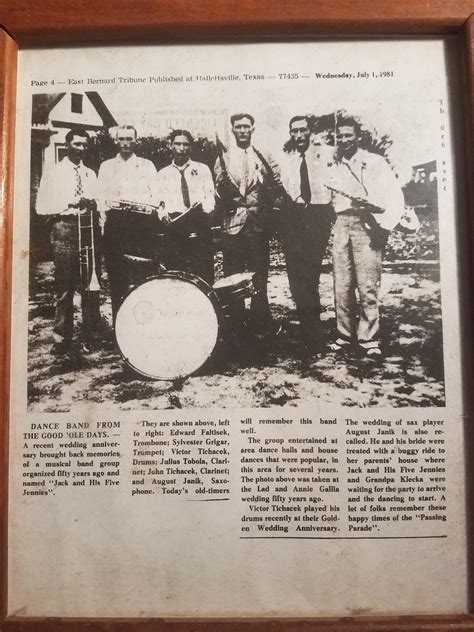My great-great-grandpa Julius with his polka band, Jack and His Five ...