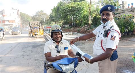 Bengaluru Police impose fine to police constable for wearing half ...