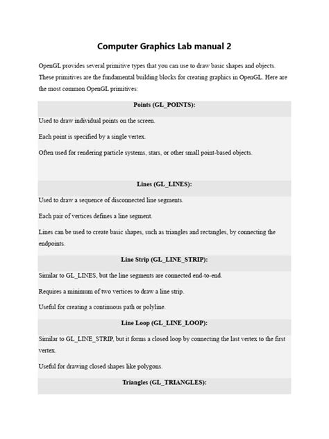 Image result for Computer Graphics Lab Manual