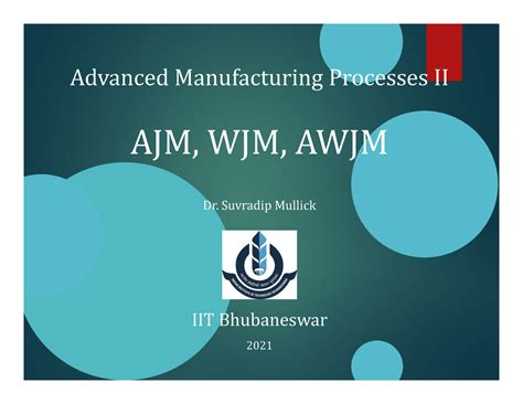 AMP II - Abrasive Jet Machining, Water Jet Machining & Abrasive Water ...