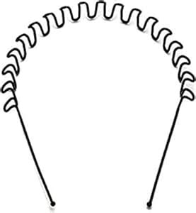 Accessher Light Weighted Trendy Black Colour Metallic Zig Zag Hair Band ...