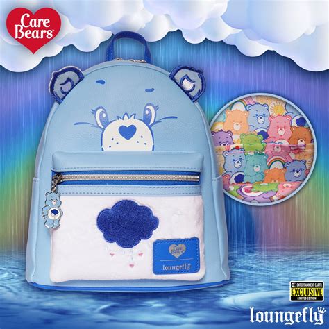 Care Bears Grumpy Bear Flocked Mini-Backpack - Entertainment Earth ...