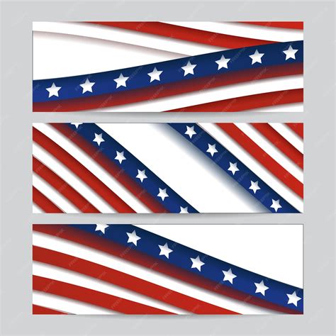 Premium Vector | Set of american banner background template. american ...
