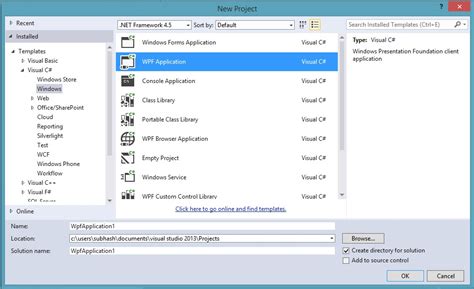 Image result for Create WPF Application