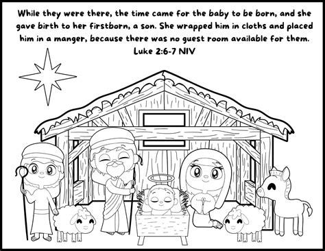 Free Christmas Bible Coloring Pages