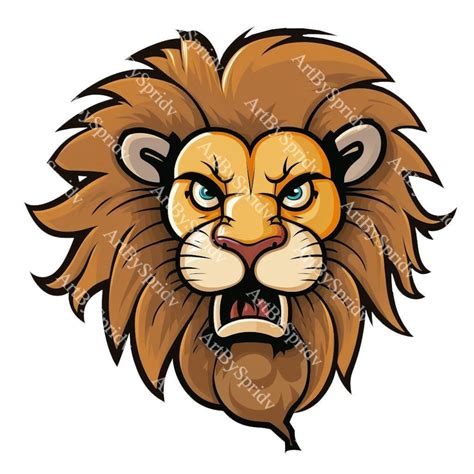Cartoon Lion Face Clip Art