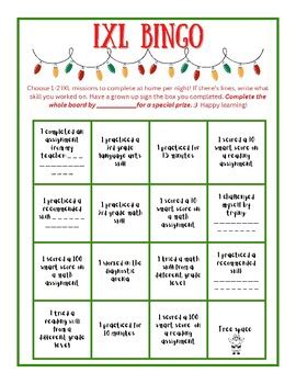 3rd Grade Holiday IXL Bingo by Loves Little Edventurers | TPT