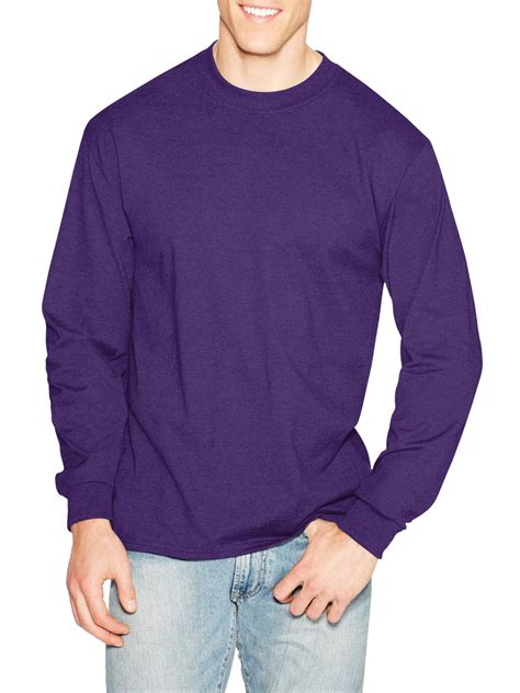 Hanes Men's and Big Men's Premium Beefy-T Long Sleeve T-Shirt, Up To ...