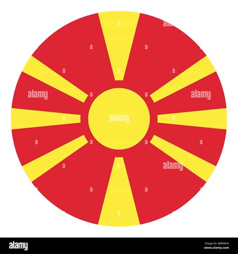 Flag of North Macedonia. North Macedonia flag. North Macedonia circle ...