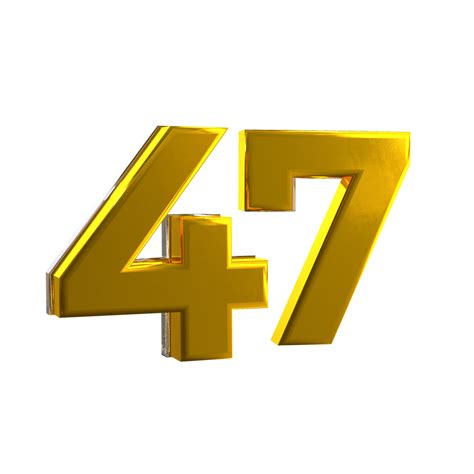 Mental Yellow color 47 3D number 11016791 PNG