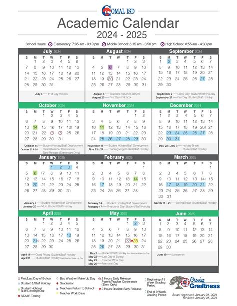 Comal Independent School District Calendar 2025-2026 in PDF