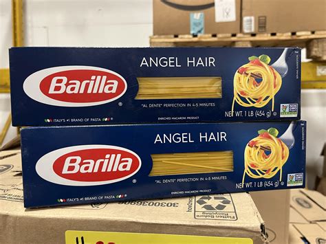 Lot - Barilla Angel Hair Pasta 1 lb (2000 pks) Best By: 6/15/2024 - 6 ...
