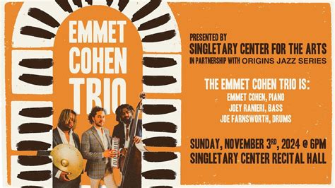 Emmet Cohen Trio - presented by SCFA and Origins Jazz, 405 Rose St ...