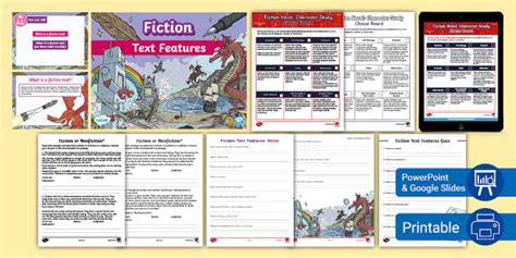 Fourth Grade Fiction Text Features Lesson Pack - Twinkl