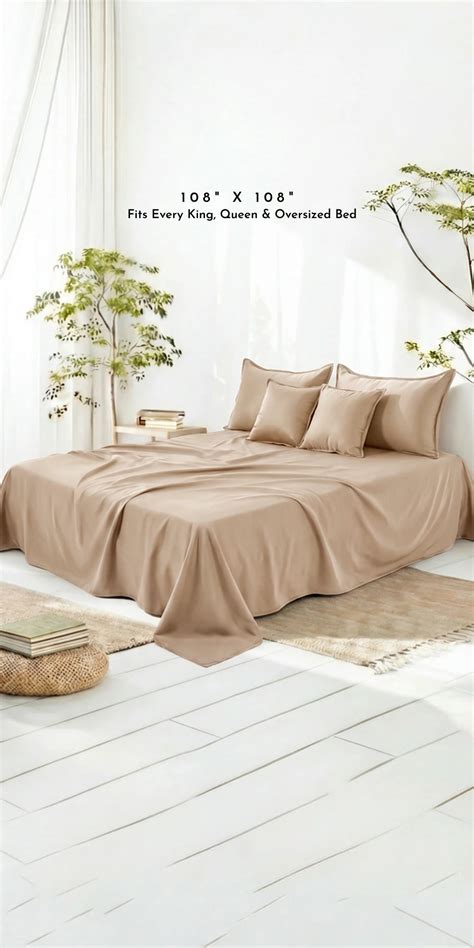 Zeries Egyptian Cotton Bedsheets With 2 Pillow Cases & 2 Cushion Covers ...