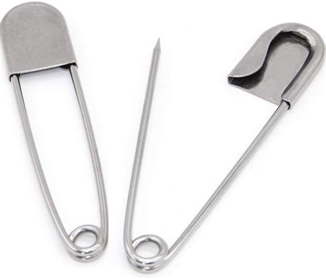 5 Inch Large Safety Pins, 10 PCS Safety Pins, Stainless Steel Safety ...