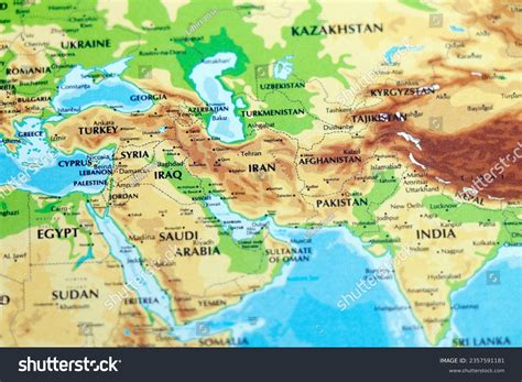 World Map Asia Afghanistan