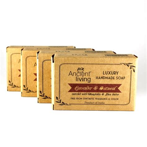 Buy Ancient Living Lavender & Oatmeal Luxury Handmade Soap(Pack of 4 ...