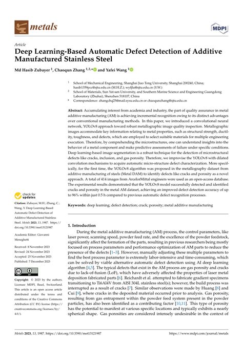 Defect Detection Using Machine Learning 的图像结果