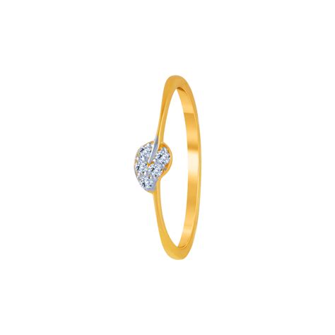 18 KT Stunning Yellow Gold and Diamond Ring for Women | PC Chandra ...
