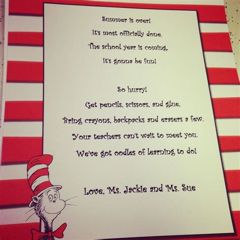 Pin by Jackie Templeman on Dr Seuss Stuff | Dr seuss classroom, Poems ...