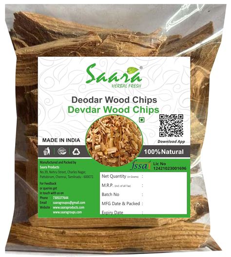Buy Saara HERBAL FRESH Deodar Wood Chips,950g, Devdar Wood, Devadaru ...