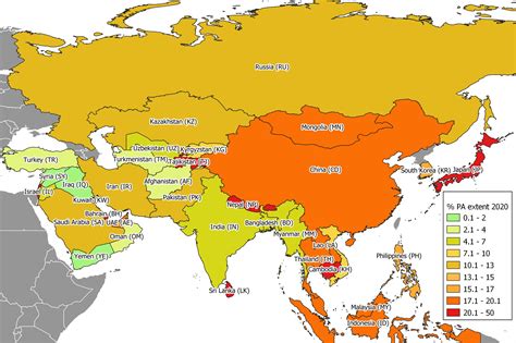 Asian Countries List, Map, Capitals, Regions, Name, Currency