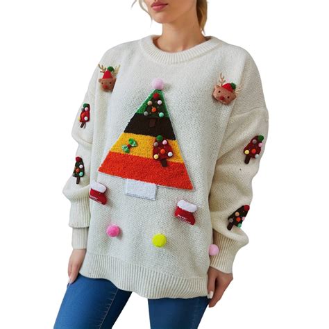 Christmas Sweater for Women Plus Size Christmas Sweater Christmas Tree ...