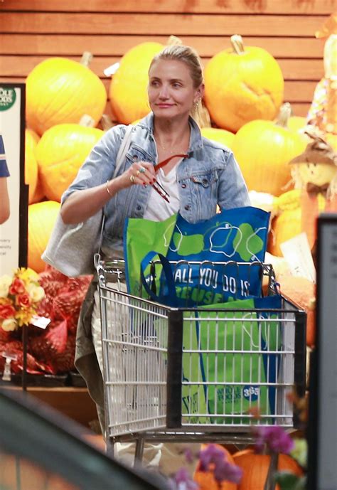 CAMERON DIAZ Shopping at Whole Foods in Beverly Hills 10/11/2019 ...