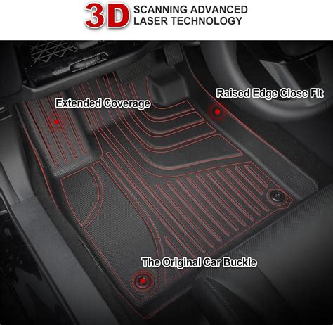 Fit For GMC Acadia 2017-2024 All Weather Car Floor Mats Liners TPE ...